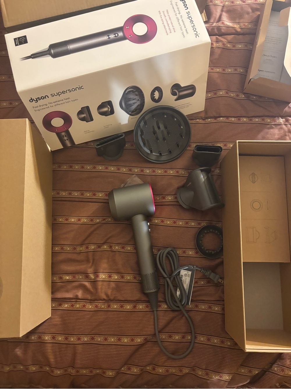 Dyson Supersonic Hair Dryer — Iron Gray with Pink Accent